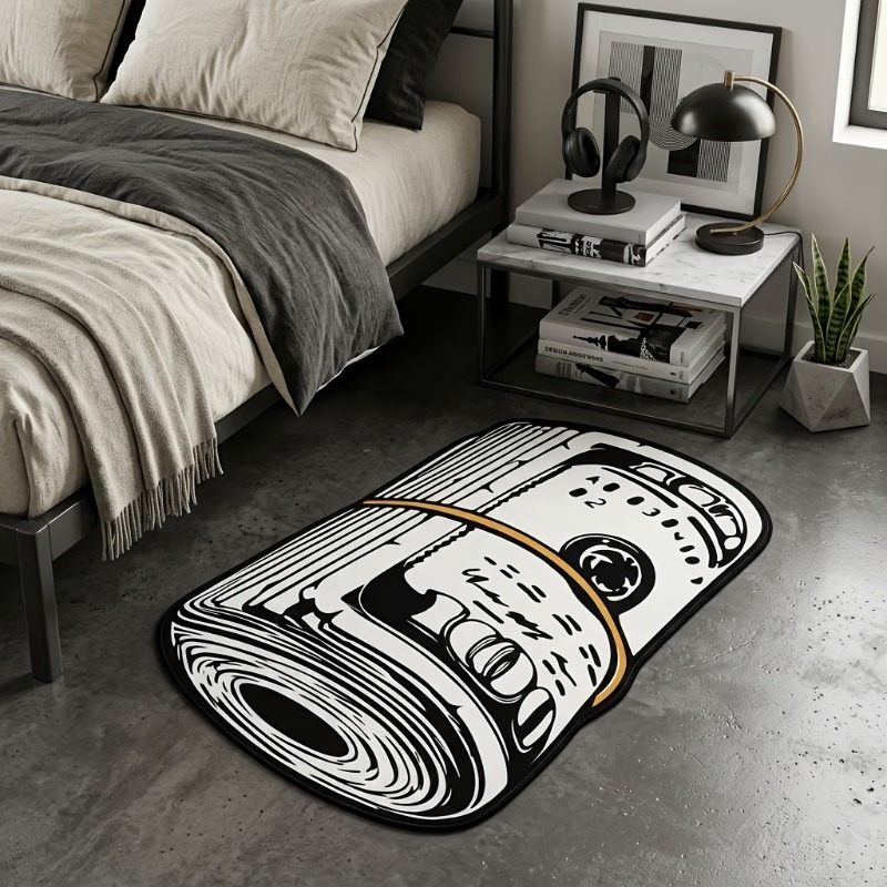 Retro Gaming Upscaler - American Retro Rolled‑Up Money Rug Unique