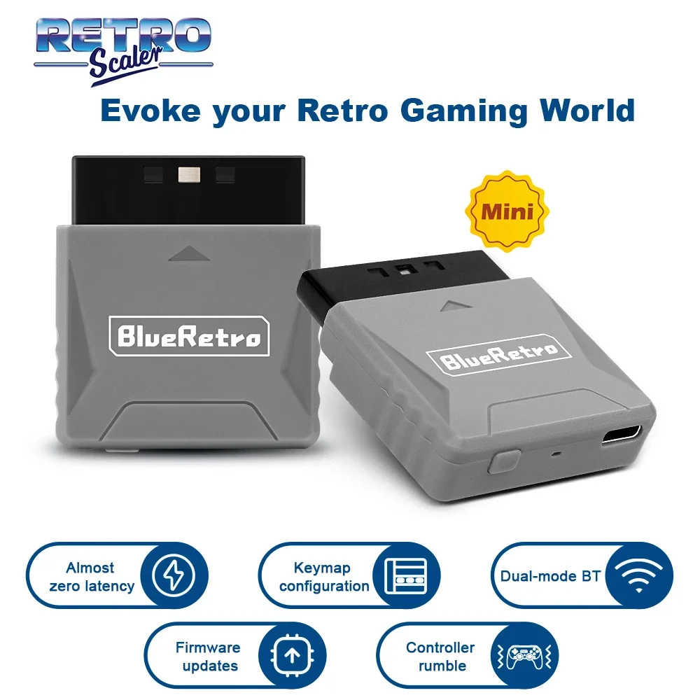 Retro Gaming Upscaler - RetroScaler Mini Blueretro Receiver Adapter for
