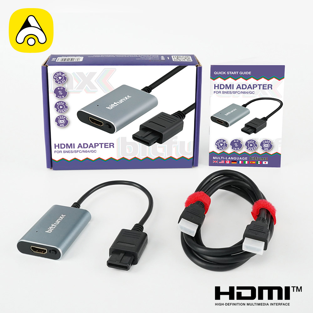 Retro Gaming Upscaler - BitFunx 720P Svideo/AV To HDMI™ Adapter