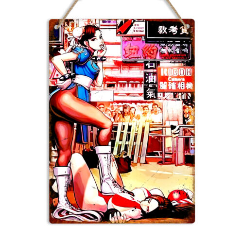 Gaming Retro Arcade - Chun Li Retro Gaming Metal Wall