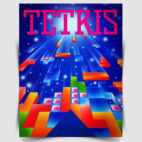 Gaming Retro Arcade - TETRIS METAL SIGN PLAQUE - Retro
