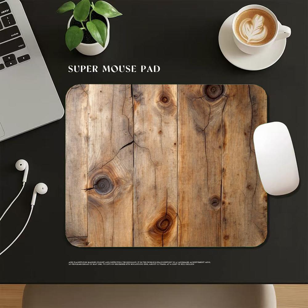 Mouse Gaming Retro - Vintage Cracked Wood Plank Mouse Pad