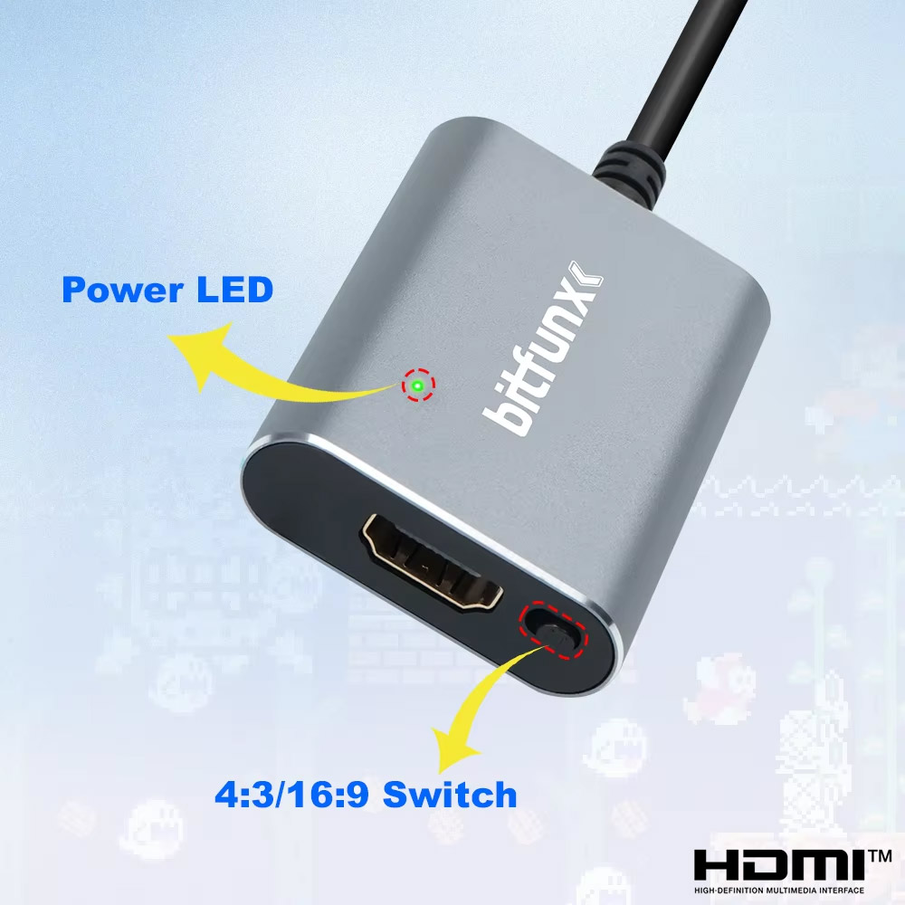 BitFunx 720P Svideo/AV To HDMI - Retro Gaming Upscaler review and price