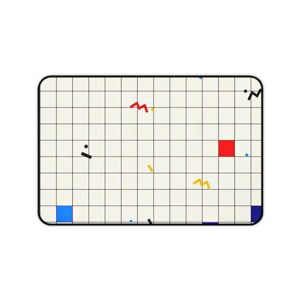 Retro Geometric Grid Desk Mat  - Mouse Gaming Retro review and price