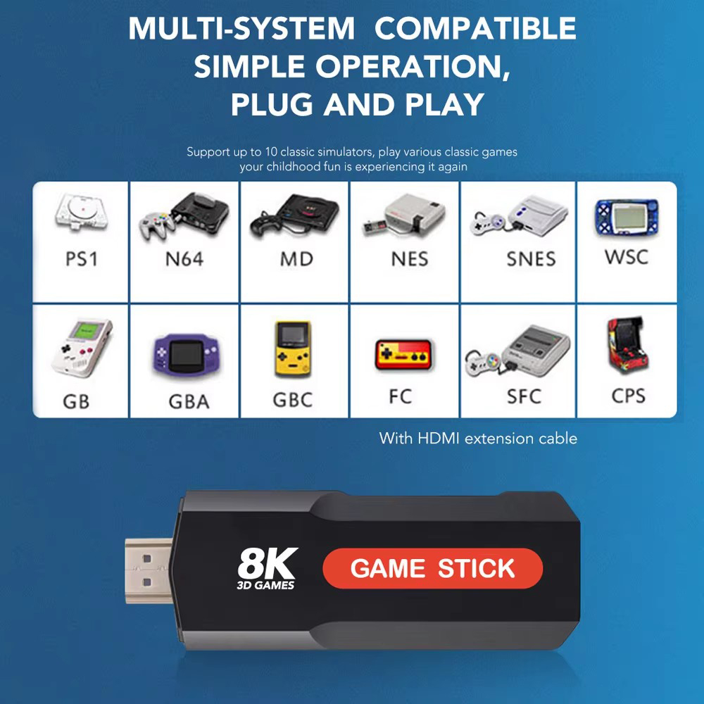 X2 Game Stick HD 4K 8K 3D Cons - Retro Gaming Stick review and price